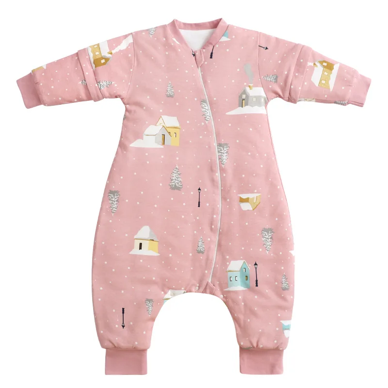 

Sleeping Bag Newborn baby gowns Infant Onesies Sleeping sack Split leg Long Sleeve Removable Autumn winter YMM036
