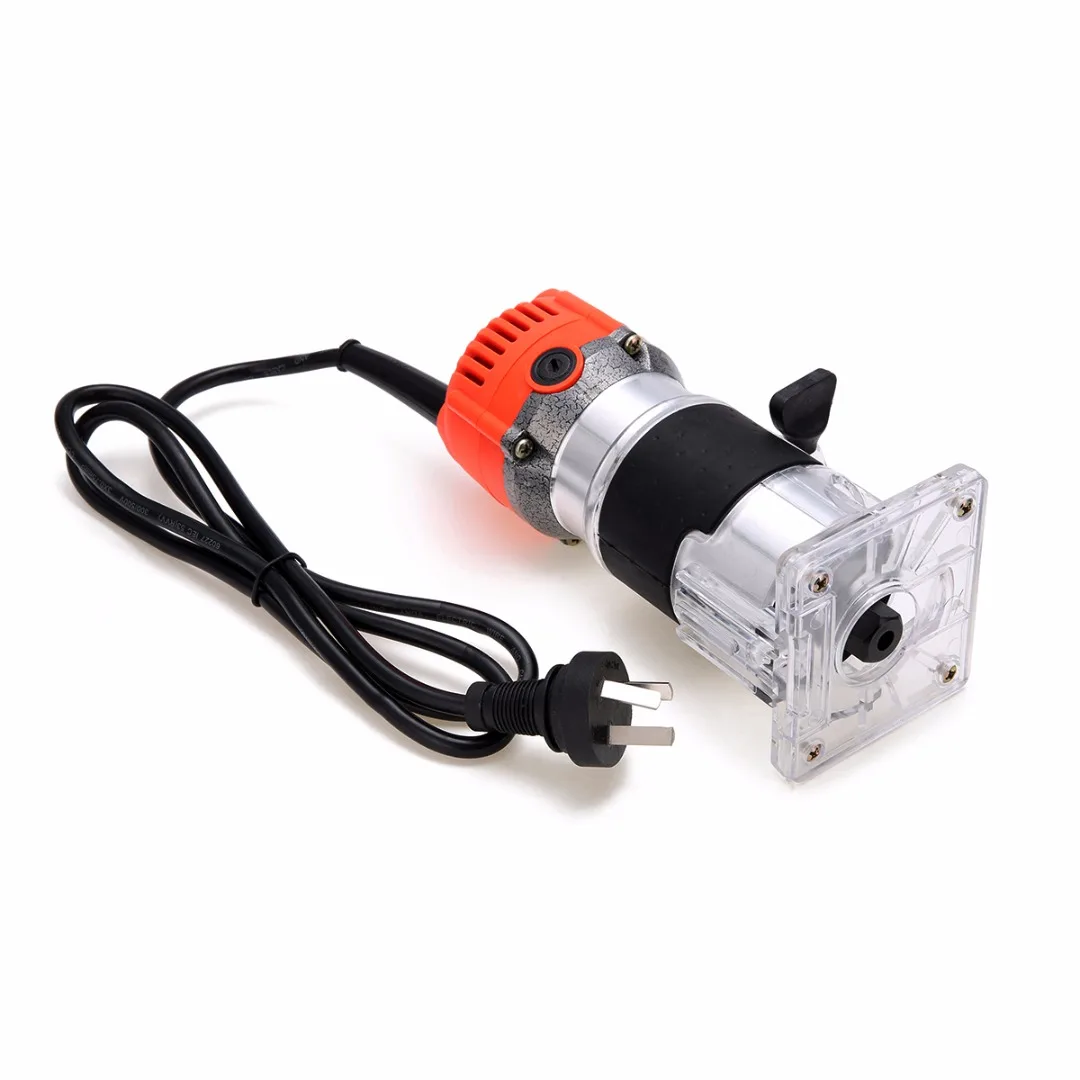 New 800W 220V Wood Trim Router 6.35mm Collect Diameter Electric Hand Trimmer Woodworking Laminate Palm Router Joiner Tool
