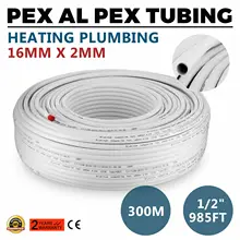 VEVOR 1/" 300 м pex al трубка из сшитого полиэтилена труба лучистый подогреватель 16X2 мм лучистый пол