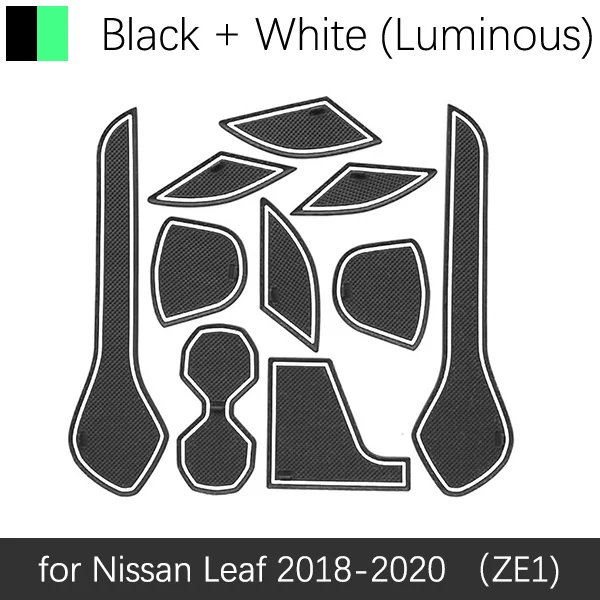 10 шт. Противоскользящий коврик для телефона ворота шлифовальные маты чашки резиновые коврики коврик для Nissan Leaf ZE1 аксессуары автомобильные наклейки - Название цвета: White Luminous