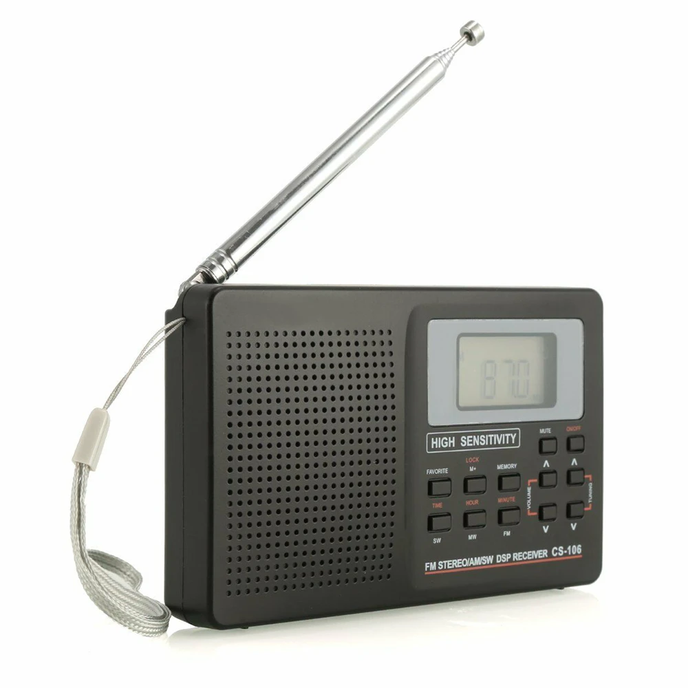 Мини fm-радио портативный Радиоприемник Поддержка FM/AM/SW/LW/tv звук полный частотный