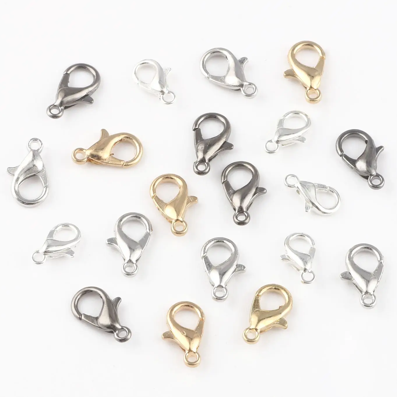 50PCS Lobster Claw Clasps - 18K Gold Lobster Clasps for Jewelry Making -  Bracelet Clasps and Closures, Necklace Clasp, Jewelry Clasps,Metal Alloy