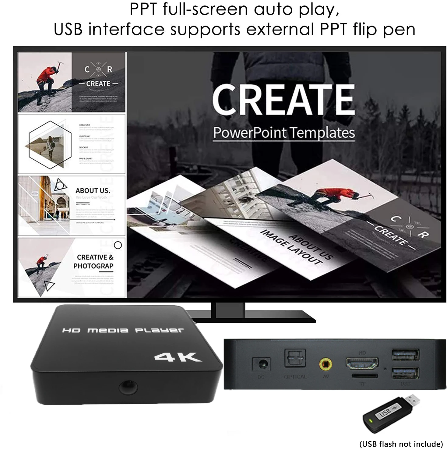 multimídia hdd usb drive tf cartão com