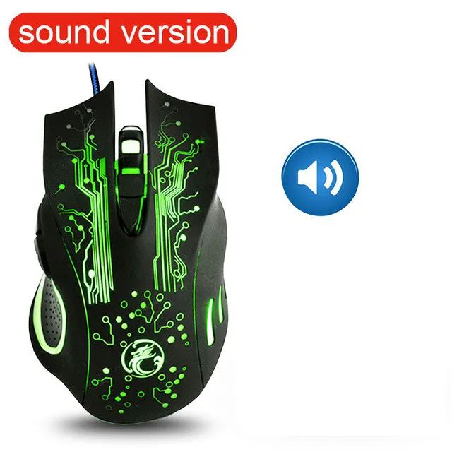 X9 Sound Проводная игровая мышь RGB компьютерная мышь геймер USB эргономичная Mause PC Бесшумная игровая мышь 7 кнопок с кабелем светодиодный игровой мыши с подсветкой - Цвет: X9 Sound