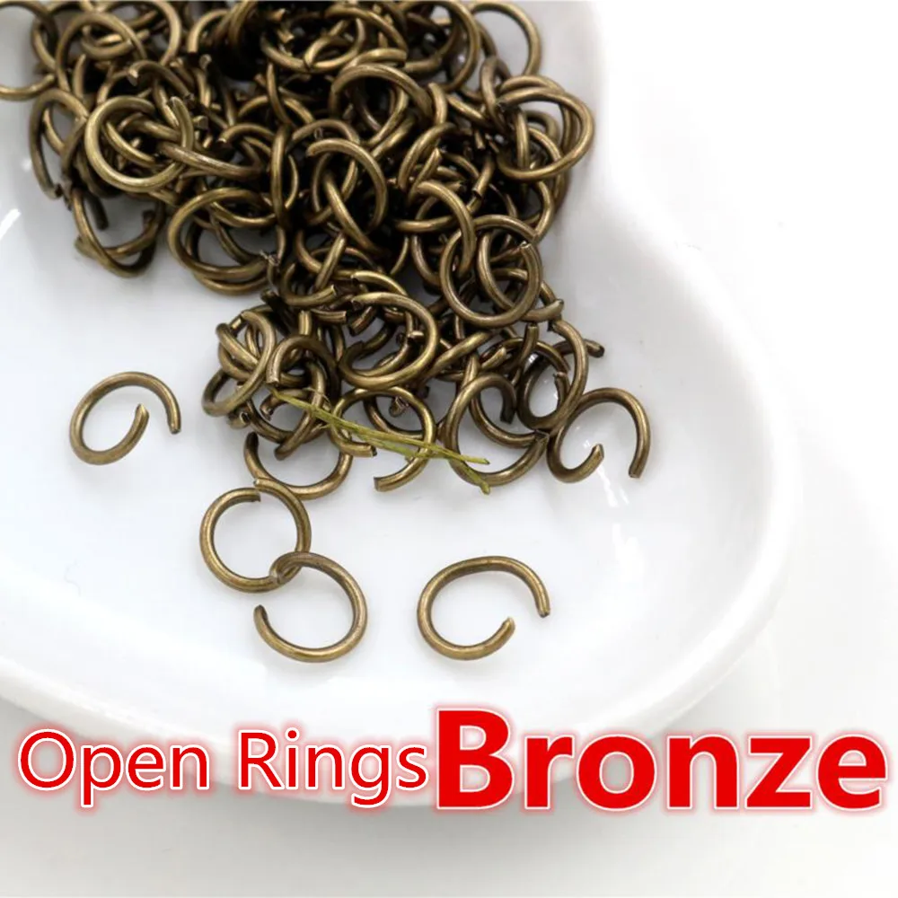 200pcs 3/4/5/6/7/8/10mm Metal DIY Jewelry Findings Closed/Open Single Loops Jump Rings & Split Ring for jewelry making 