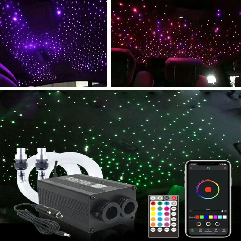 US $52.75 12V LED Car Decorative Lamp APPRemote Music Mode Star Ceiling Headliner Light Kit Mixed Starry Sky Projection Lamp Set Parts