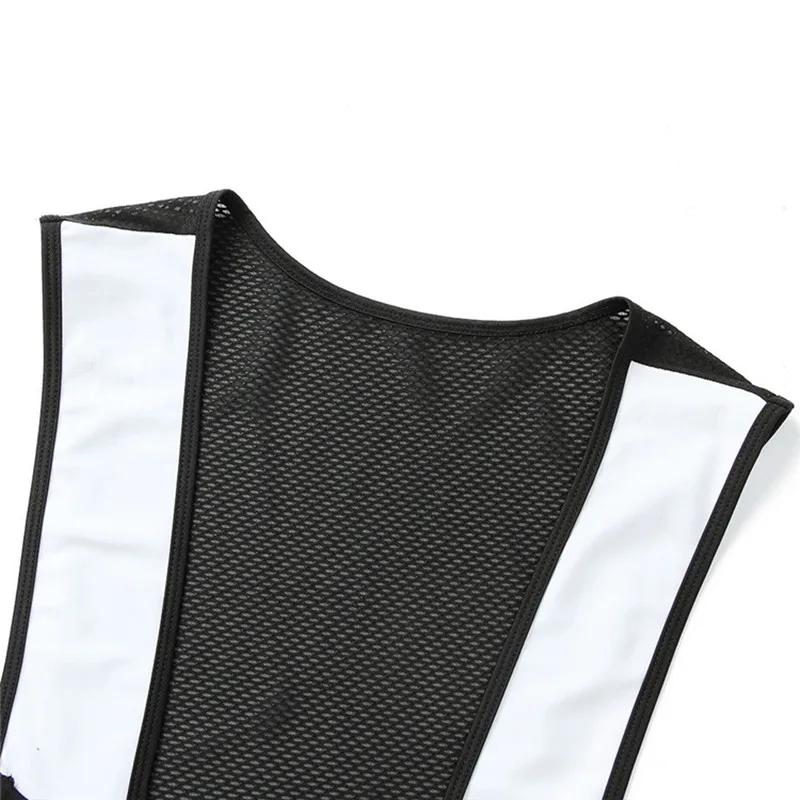 WOSAWE New Summer Reflective Men's Cycling Pants Long Bib Tights with Gel Padded Breathable Road Bike Bicycle Bib Strap Pants