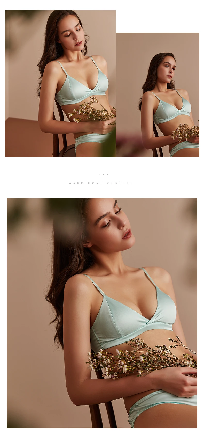 Бюстгальтер мен трусиканы шешеді