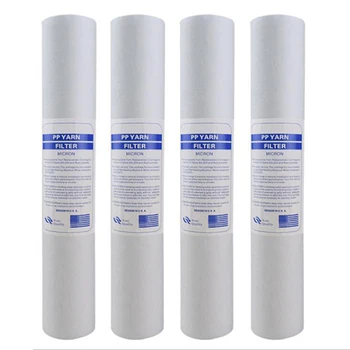 

4Pcs Water Purifier 20 Inch 5 Micrometre Sediment Water Filter Cartridge Pp Cotton Filter Water Filter System