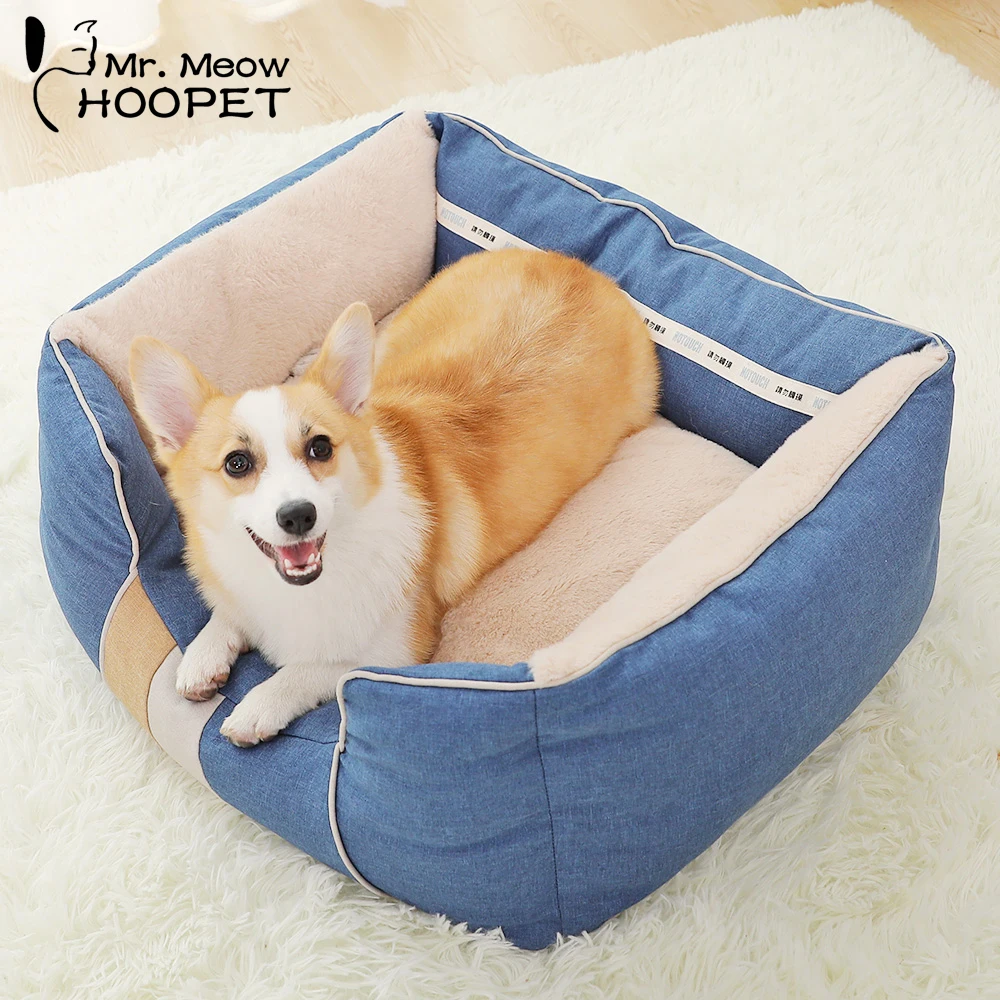 

Hoopet Pet Dog Bed Home Cat Winter Bed Warm Puppy Sleeping Kennel Teddy Comfortable House