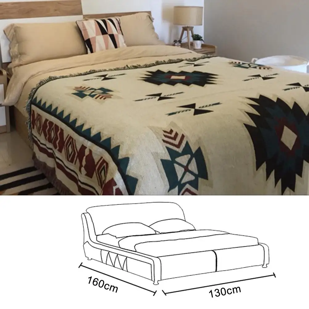 Диван высокого качества одеяло богемное хлопковое вязаное декоративное нитевое одеяло для кроватей мягкая кровать винтажный домашний декоративный гобелен