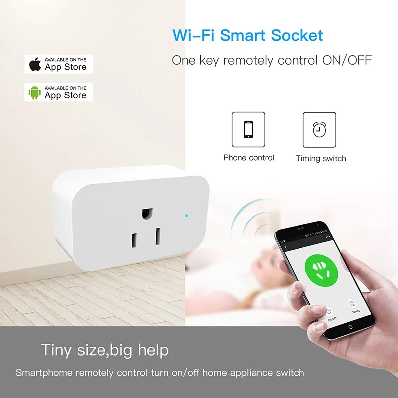 

ZUCZUG 10A 110-240V Wifi Smart Switch U.S. Socket Mobile Remote APP Control Timing Switch Home For Voice Control Light Switch