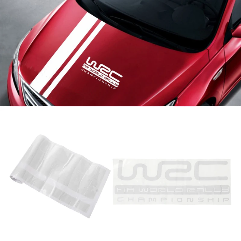 110x15 см WRC полосатые автомобильные наклейки на капот гоночный спортивный