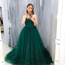 Новинка, темно-зеленое платье на выпускной, длинные платья, спагетти, плиссированные Бальные платья, вечерние платья знаменитостей, платья со шнуровкой на спине и шлейфом