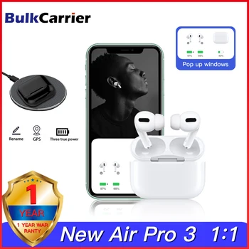 

NEW Air pro 3 TWS 1:1 Clone Airpodering Support Rename Wireless charging Wireless Stereo Bluetooth eardphones PK i90000 i12 pro