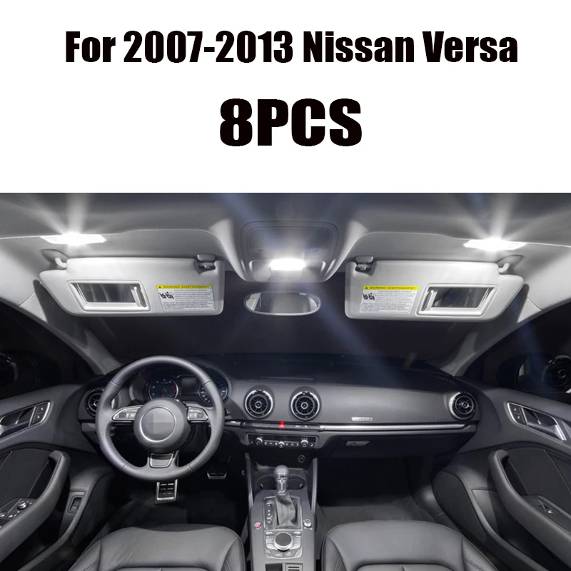 Для 2007 2019 Nissan Versa белые автомобильные аксессуары Canbus без ошибок светодиодный