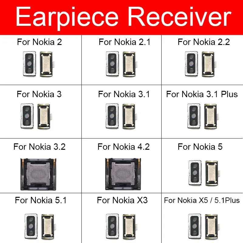 Top Earpiece Flex For Nokia X Xl X2 2 2.1 2.2 3 3.1 3.2 4.2 5 5.1 X3 X5 Plus Earphone Headphone Ear Speaker Replacement Parts