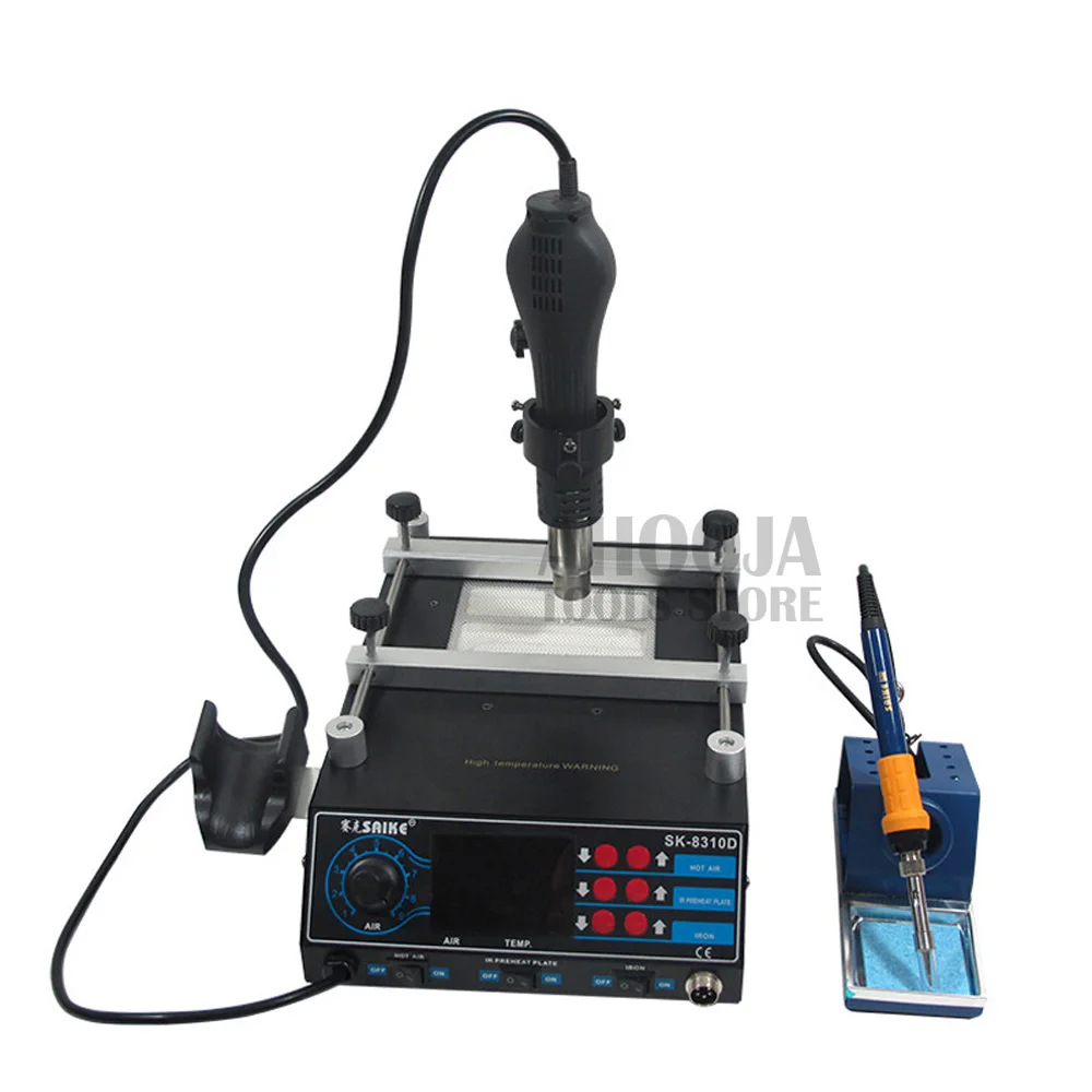 Package 2 SAIKE 8310D 3 в 1 паяльная станция горячего воздуха пистолет+ Электрический паяльник+ станция предварительного нагрева Спаивание горячим воздухом паяльная станция - Цвет: Package 2