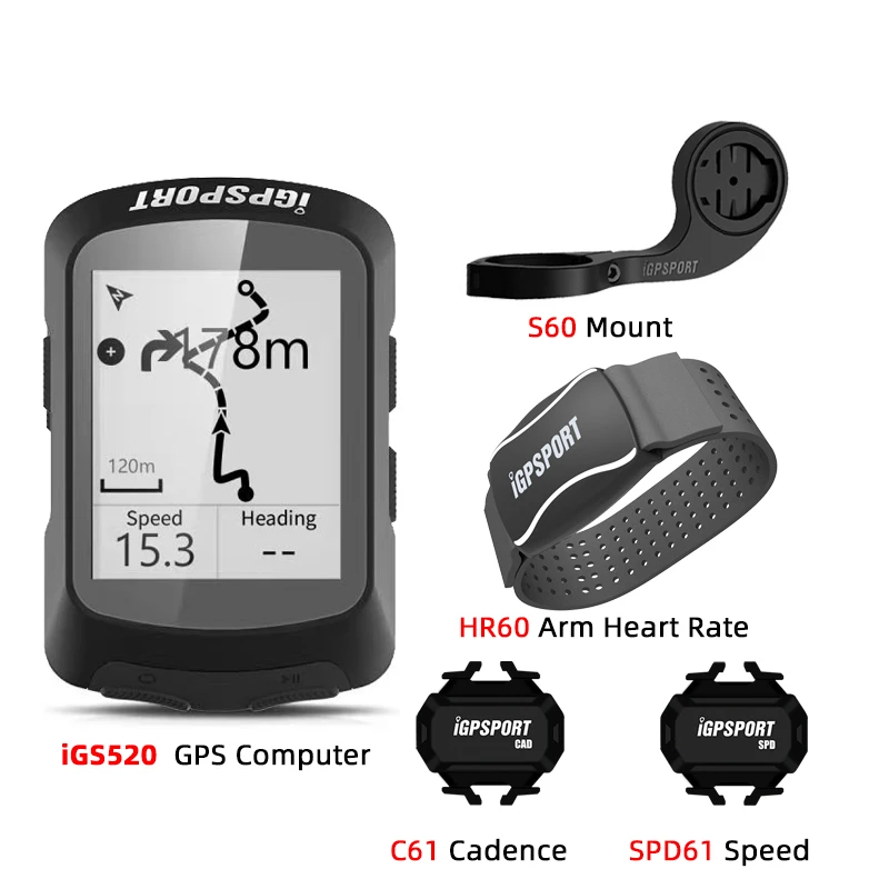 LBI Bike Computer GPS IPX7 Waterproof Bike Speedometer Odometer Bluetooth Ant Bicycle Computer with Cadence mph G+