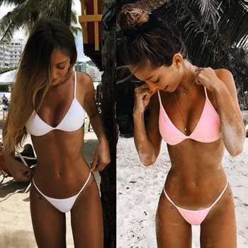 

Summer Bathing Suit Wome Women Padded Bra G-string Thong Bikini Set Swimwear Two Pieces Swimsuit Swimwear Biquinis Feminino #10