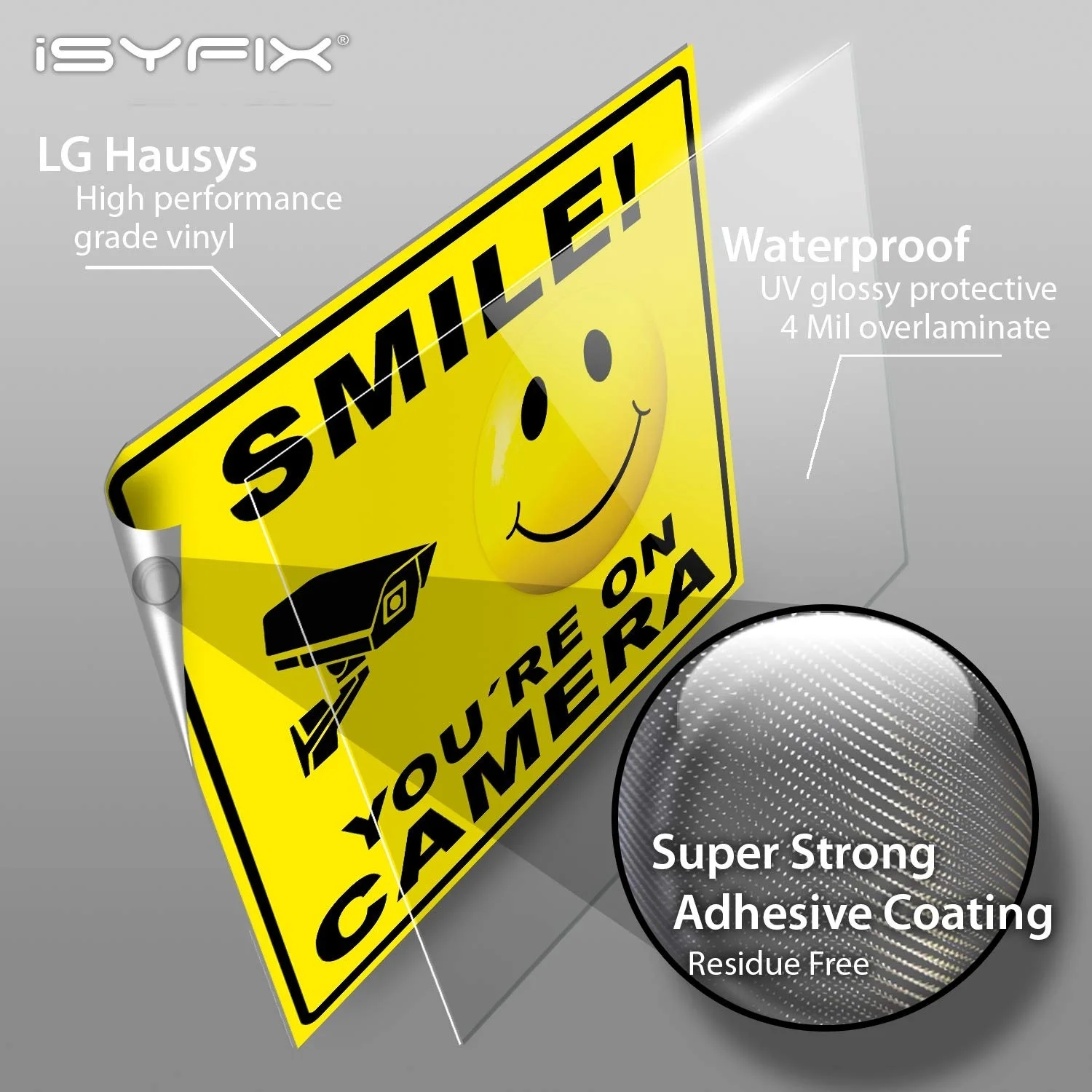 4xSmile вы на фото знаки наклейки виниловые, ламинированные для конечной УФ, погоды, царапин