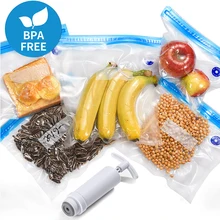 Вакуумные свежие пакеты Многоразовые Пакеты для хранения еды вакуумная сумка для портативный вакуумный упаковщик BPA бесплатно