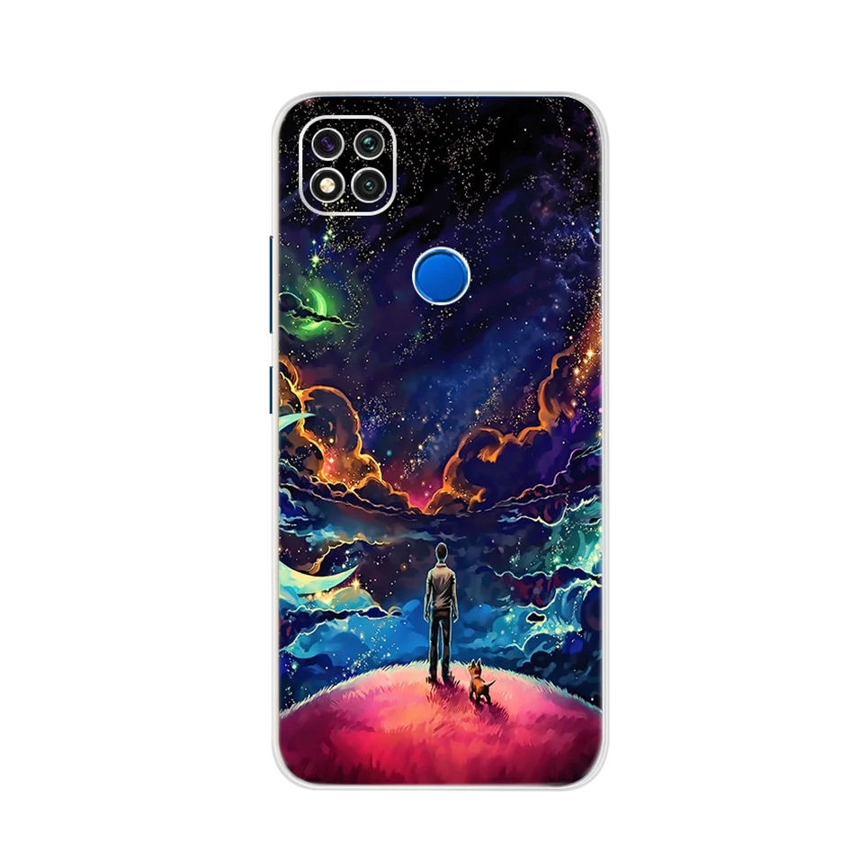 Dành Cho Xiaomi Redmi 9C Ốp Lưng Silicone Mềm Mại Thời Trang Mới Điện Thoại Dành Cho Xiaomi Redmi 9C NFC Ốp Lưng Ốp Lưng TPU Trên redmi9C 9 C 9A Fundas cases for xiaomi blue