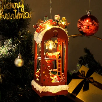 

2020 NEW DIY mini Doll House Diy hut ice snow christmas Wooden Doll Houses mini Furniture Kit Birthday Gift Toys for children