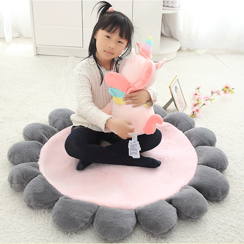

Flower Cushion Mat Rug Children Reading Office Play Optimization Home Decoration