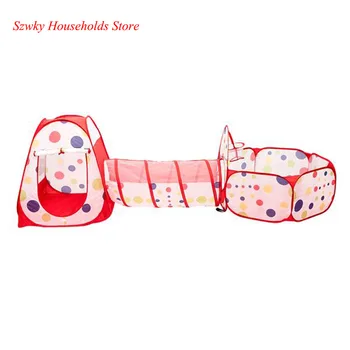 

Portable Kids Outdoor Game Play Children Toy Tent Ocean Ball Pit Pool Black Side