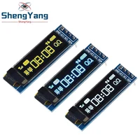 ShengYang-Módulo OLED de 0,91 pulgadas, módulo de pantalla LED LCD OLED de 0,91 pulgadas, color blanco y azul, 128x32, 0,91 pulgadas, comunicación IIC, 1 ud.