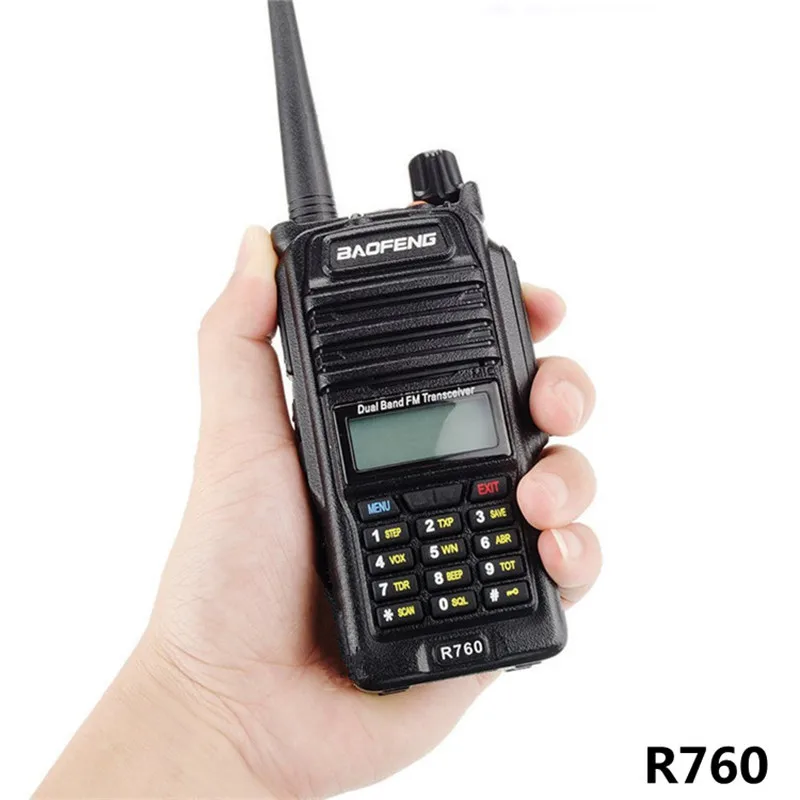 Baofeng BF-R760 водонепроницаемый переговорный с наружным офисным двойным дисплеем и двойным резервным УФ рации
