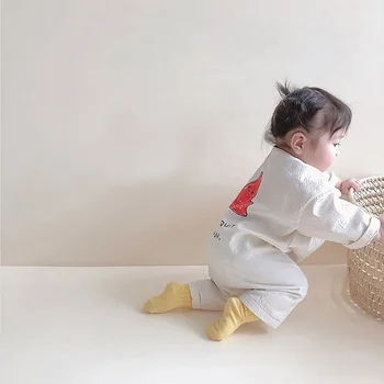 

MILANCEL Spring new baby rompers cute cartoon pattern baby boys jumpsuits full sleeve toddler girls rompers baby clothing