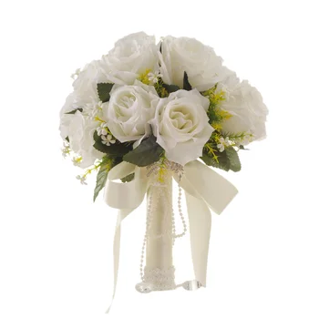 

White Artificial Flower Wedding Bride Holding Flowers Wedding Supplies Wedding Bouquet