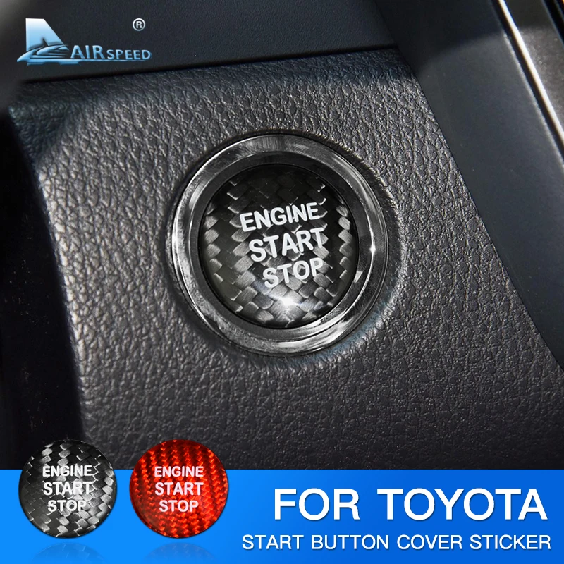 Start Engine Sticker AIRSPEED Carbon Fiber Car Engine Start Button Sticker Interior for ...