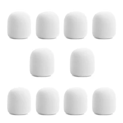 10-Pack Professional Studio Microphone Foam Windscreens - Soft, Thick Protective Shield (White)