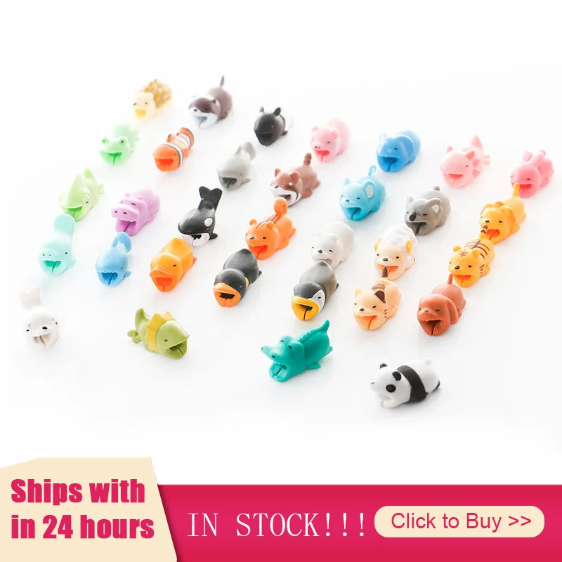 

New 1PCS Animal Cable Protector Winder Cute Cartoon Cover Protect Case Wire Organizer Holder For IPhone Huawei Earphone Cable