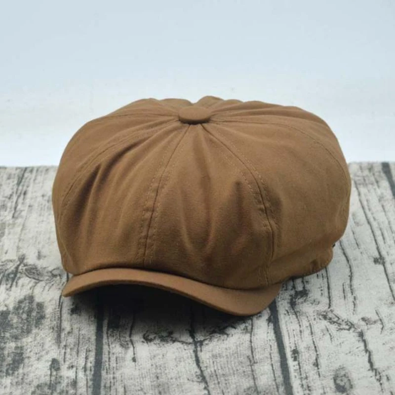 men's summer beret WZCX New Solid Color Short Brim Large Size Vintage Beret Spring Autumn Fashion New Peaked Cap Dad Hat men's french beret