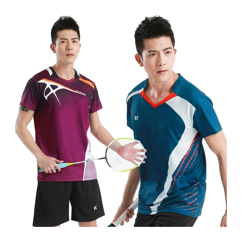 

Breathable Table Shirts Uniforms Men Badminton Sports Running Short Sleeves Outdoor Slim Fit Tops Quick Dry Fitness Training Tee
