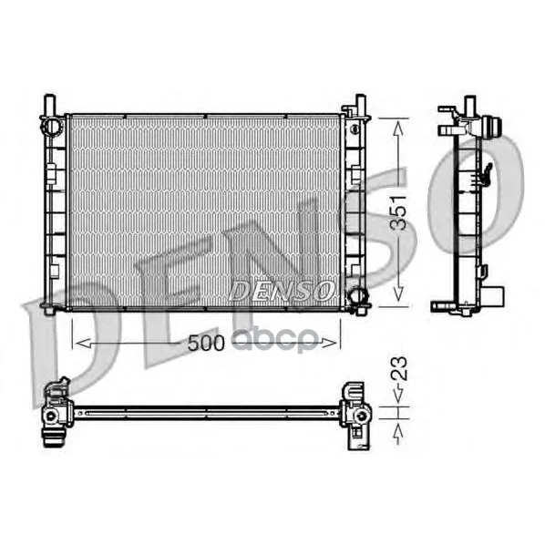 Радиатор Системы Охлаждения Ford Fiesta V(01-08) Fusion(02-12) Mazda 2(03-) Denso арт. DRM10045