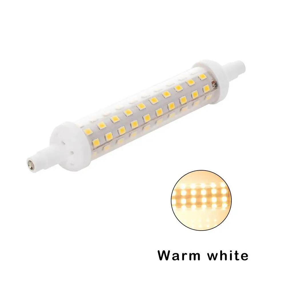 R7S Светодиодная лампа Стекло трубка 78 мм 6 Вт 118 мм 15 Вт лампа галогенная на замену 50 Вт 100 Светоотражающие диодный прожектор AC110V 220V светодиодный свет - Испускаемый цвет: Warm White