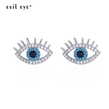 EVIL EYE Micro Pave Zircon гвоздики золотые, розовые серьги серебристого цвета медь турецкий глаз серьги ювелирные подарки для женщин дамы LE180
