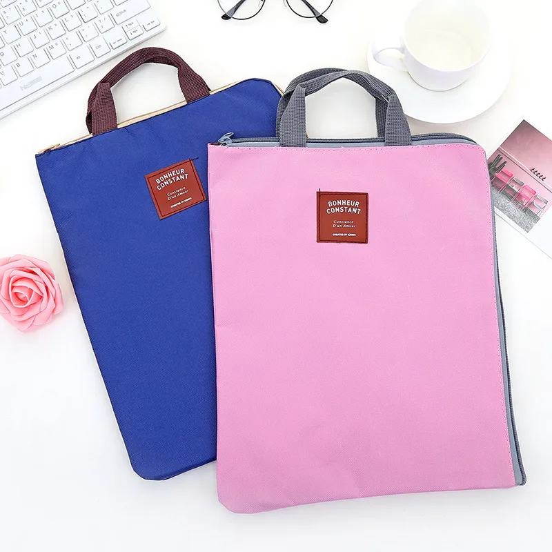 

2019 Korean version creative zipper multifunctional handbag Apple iPad file bag high grade Oxford cloth waterproof briefcase