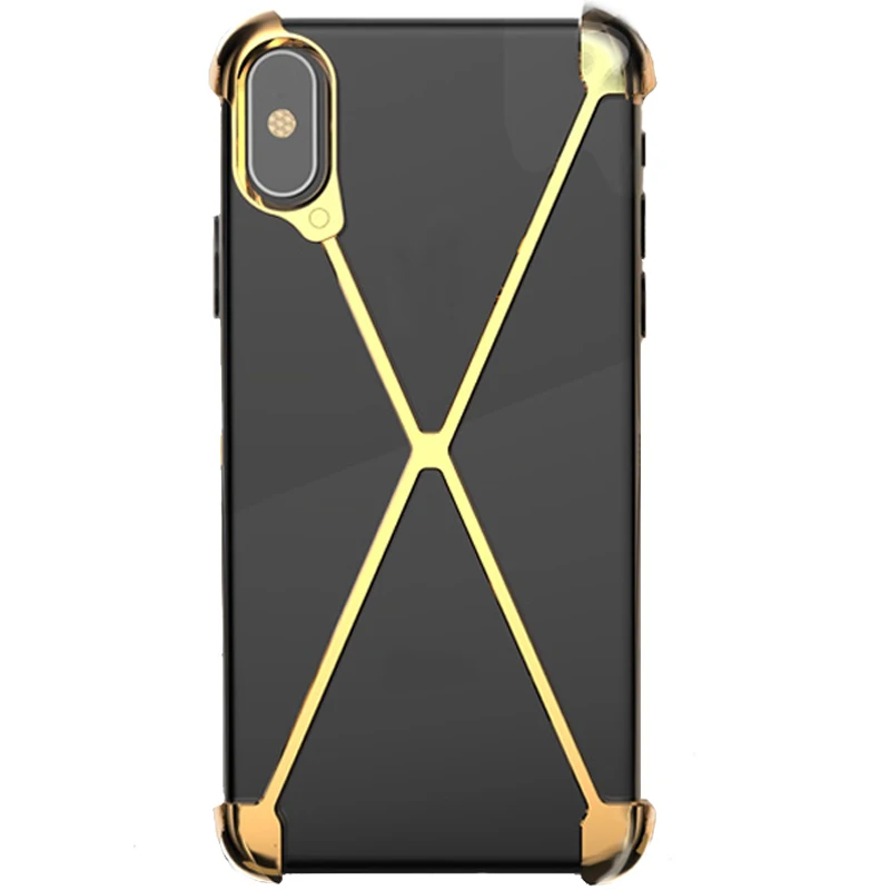 Металлический бампер чехол для iPhone X/XS MAX противоударный алюминиевый сплав X-Frame на