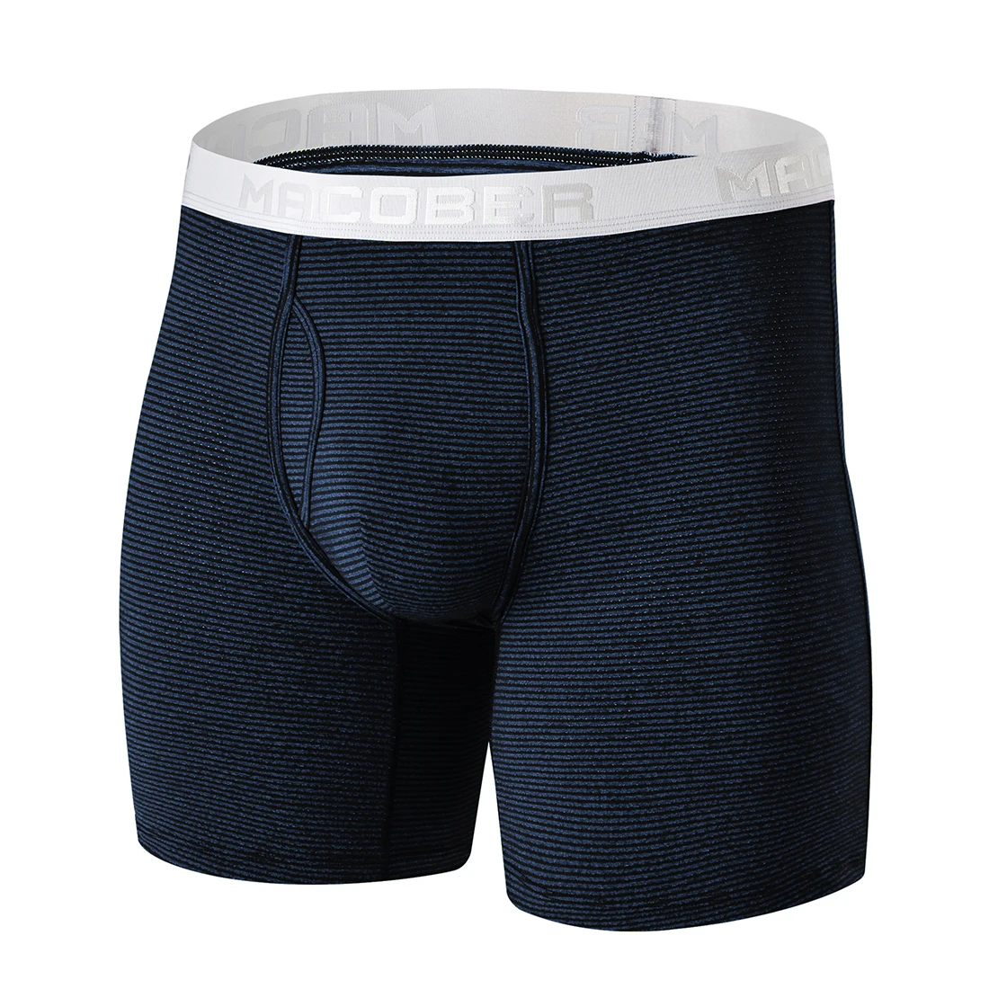 New Classic Mens Long Leggings Comfortable No Ride Up Boxer Briefs Open Fly Hombre High Quality Men's Underwear