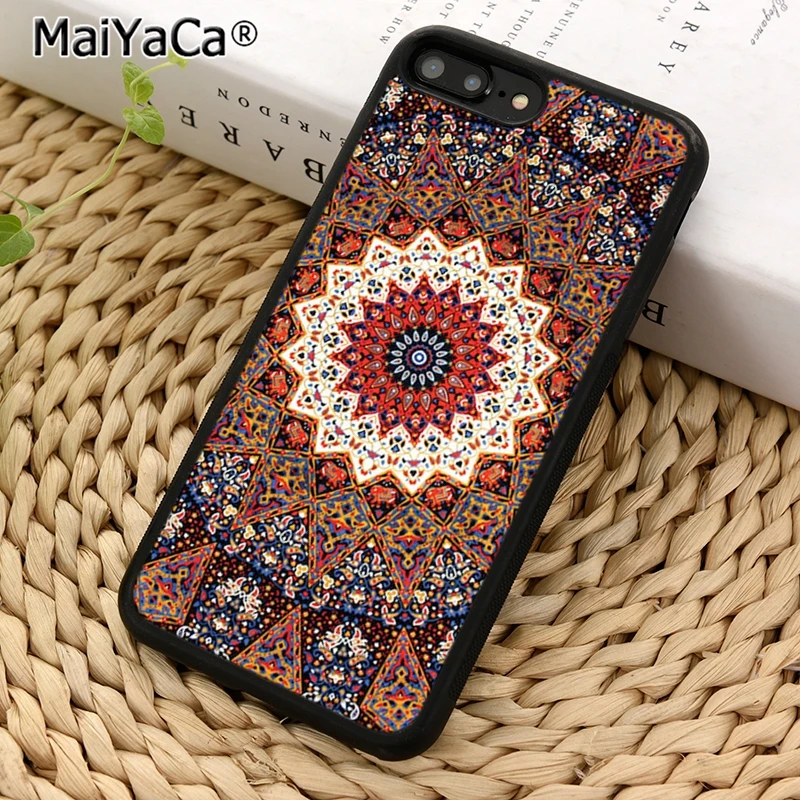 MaiYaCa Бирюзовая Мандала чехол для телефона Iphone 5 SE 6 6s 7 8 Plus X XR XS 11 12 13 Pro max samsung galaxy S7 S8
