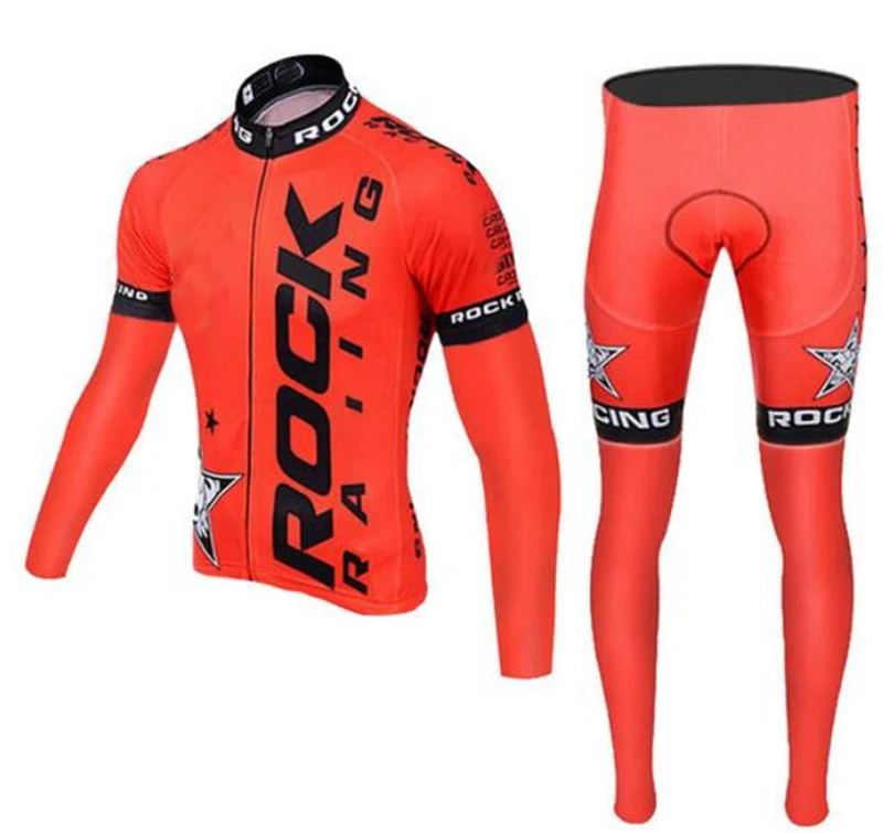 ropa ciclismo6 Rock весна/осень, Мужская одежда для велоспорта, набор, одежда для велоспорта, дышащая, анти-УФ, одежда для велоспорта/с длинным рукавом, наборы для велоспорта - Цвет: ropa ciclismo6