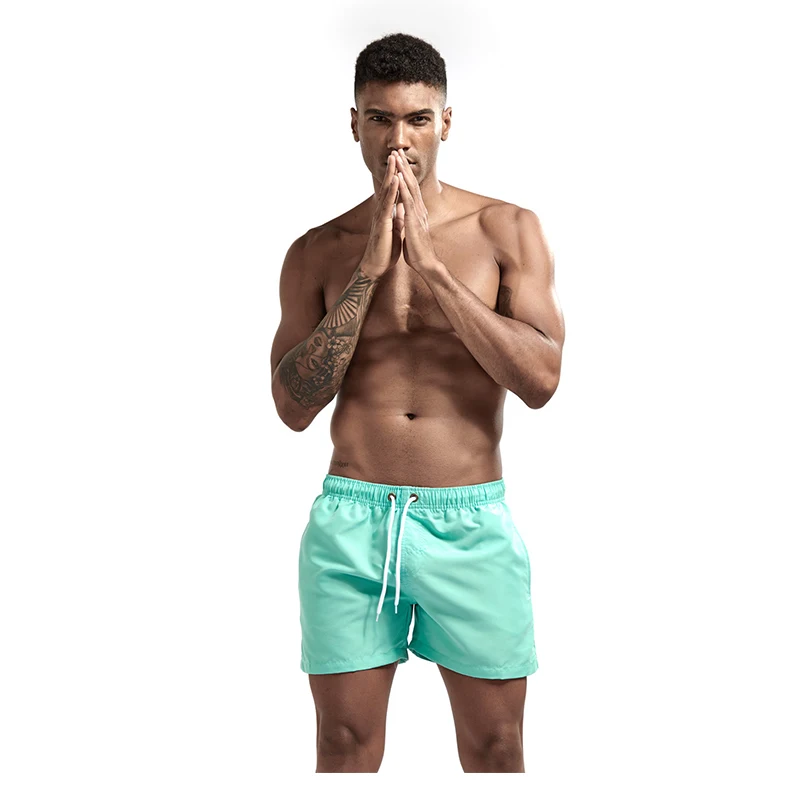 

Quick Dry Beach wear Men Summer Men's Swimwear shorts Swimming Beach Short Fashion Swimsuit Running Gym Trunks Slim Swim Pants