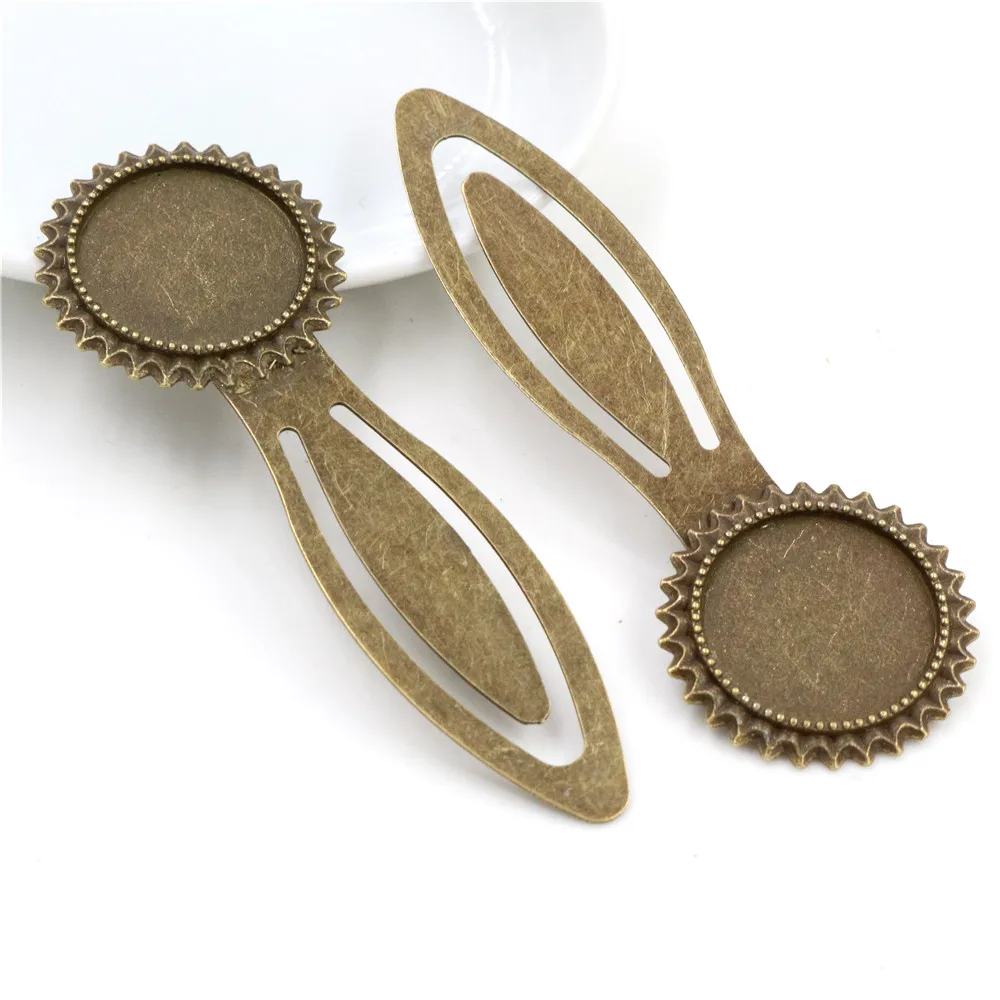 

New Fashion 2pcs 20mm Inner Size Antique Bronze Vintage Style Handmade Bookmark Cabochon Base Cameo Setting (I1-20)