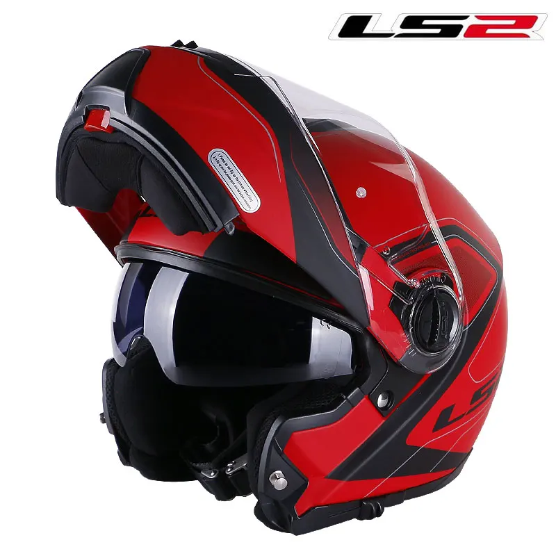 LS2 FF325 стробоскопический флип-ап мотоциклетный шлем модульный CIVIK ZONE capacete LS2 шлем мотоциклетный шлем - Цвет: 11 Red Ferrari